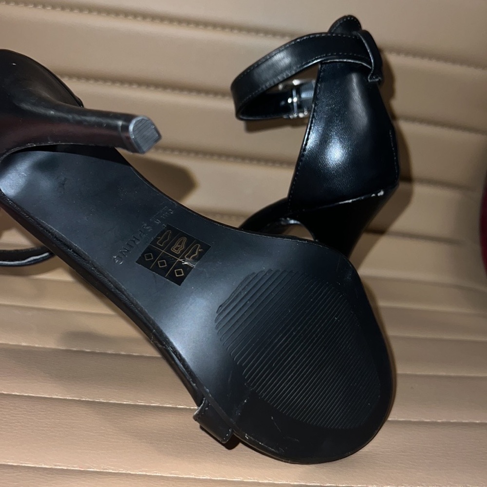 Call It Spring Black Strap Heel - Picture 3 of 5